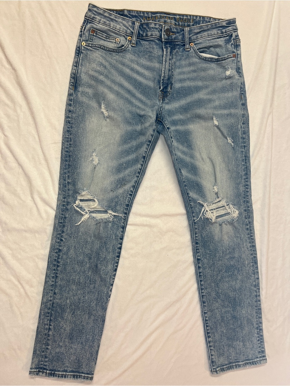 American Eagle Flex Stretch Slim Jeans 33x30 Light Wash Denim